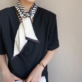 Pemilosci 59" Long Silk Like Scarf Fashion Hair Head Scarf for Women Satin Head Hair Handbag Scarf Belt Purse Accessories (#12 Blue Yellow Heart)…