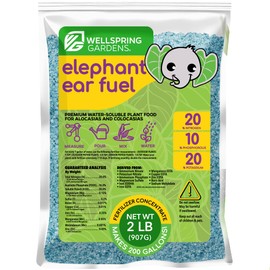 Elephant Ear Fertilizer Fuel - 2 Pounds - Water-Soluble 20-10-20 Blend - Wellspring Gardens