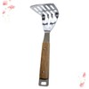 SHOWERORO Stainless Steel Potato Press with Wooden Handle Manual Masher