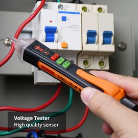 T-02A Voltage Tester Non Voltage Tester AC12-1000V Pen Type Electrical Tester LED Flashlight Lighting with Infrared Pointing Function