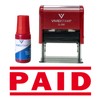 Vivid Stamp Paid Self Inking Rubber Stamp Combo With Refill