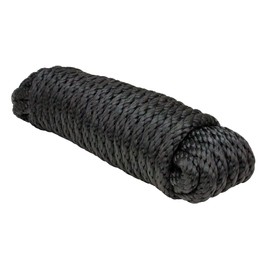 Extreme Max 3008.0013 Solid Braid MFP Utility Rope - 3/8" x 10', Black