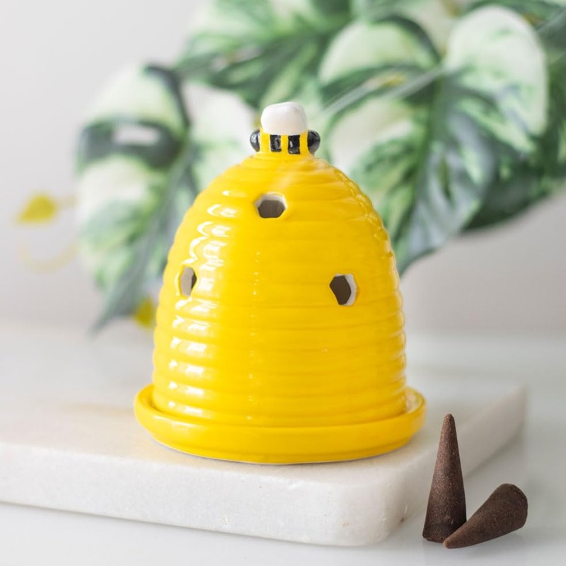 Beehive Ceramic Incense Holder: Charming Decor & Sensory Experience -