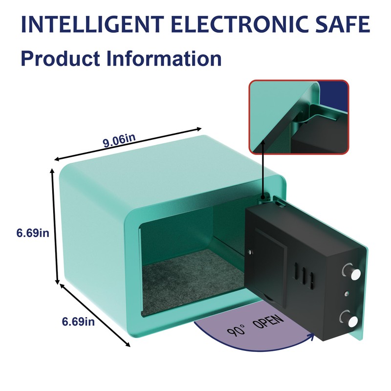 OUSURO Small Safe Box - Home Safe for Money Jewelry