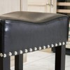 Christopher Knight Home Lisette Backless Leather Counter Stools, 2-Pcs Set,