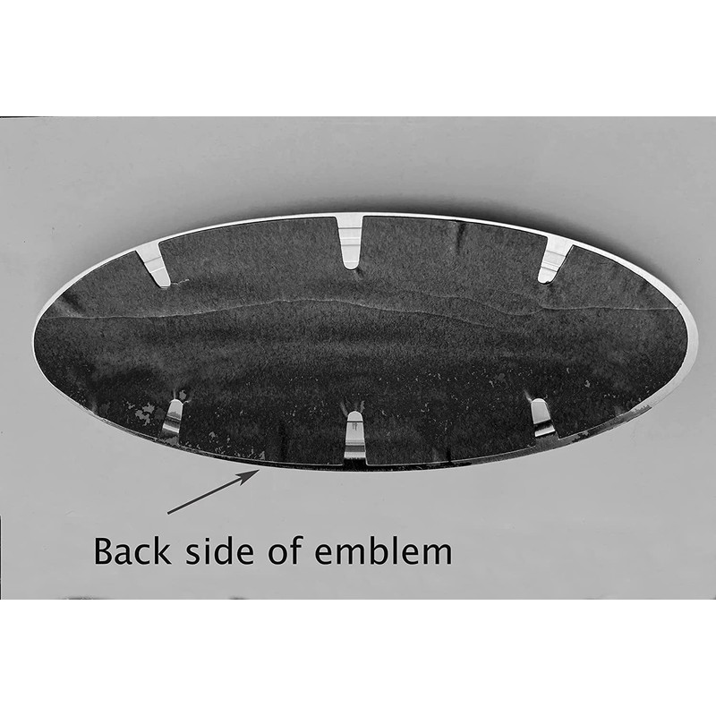 7.75 inch Tailgate Overlay Aluminum Oval American Black Flag Emblem