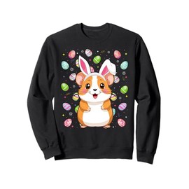Hamster Happy Easter Egg Hunt Bunny Ear Hamster Easter Sweatshirt