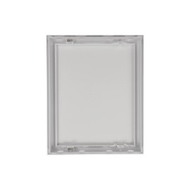 8" x 10" White Plastic Access Panel Door Opening Flap Cover Plate - Plumbing, Electricity, Alarm Wall Access Panel for Drywall - Box Door Lock - Door Latch - Size/Color (8 x 10, White)