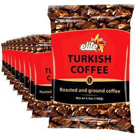 Elite Turkish Ground Roasted Coffee Bag, 3.5000-ounces (Pack of 10)