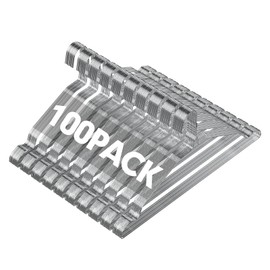 SPECILITE Metal Wire Hangers 100 Pack, Bulk for Commercial and Home, 16 Inch 12 Gauge Ultra Thin for Standard Size Clothes, Coats, Suits, Shirts-Chrome