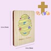 Happy Easter Wooden Greeting Card, Unique Keepsake for Kids, Family,