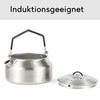Hanseküche Stainless Steel Kettle 1L Portable Camping Kettle for Outdoor