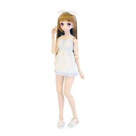 Petite Marie No.0027 1/3 DD SD Compatible with Blue Rabbit Tail Baby Doll Hair Band with Bunny Slippers 3-Piece Set Blue Dress 23.6 inches (60 cm) Doll Clothes BJD Doll Clothes