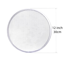 AZKEEGREY 2 Pack Aluminum Pizza Screen, 12 inch Pizza Mesh Trays for Oven Non Stick, Mesh Pizza Tray, Even Heat Distribution,Crispy Bottom
