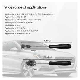 Suvnie 2 PCS Injector Sleeve Cup Bore Seat Cleaning Brush Kit, Professional Car Fuel Injector Brush with Handle, Stainless Steel Diesel Injector Brush Replace AP0084 AP0085 3252