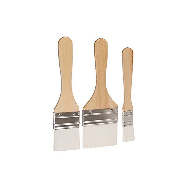 Plaid Nylon Chip Brush Set, 44289 White, 3 Piece Assortment