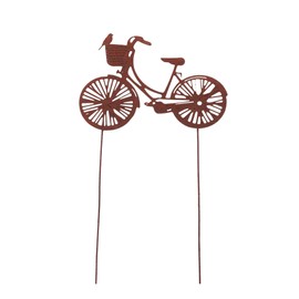 UNUS Garden Bicycle Garden Stake, Dutch Bike Garden Decoration, Rust Look, Patina Metal Rust Stake, Rust Decoration for Garden, Patio, Balcony