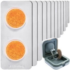 Threlaco 24 Pcs Hearing Aid Drying Capsules Bulk Hearing Aid Dryer Hearing Aid Dehumidifier Dryer Hearing Aid Desiccant for Hearing Aid Accessories