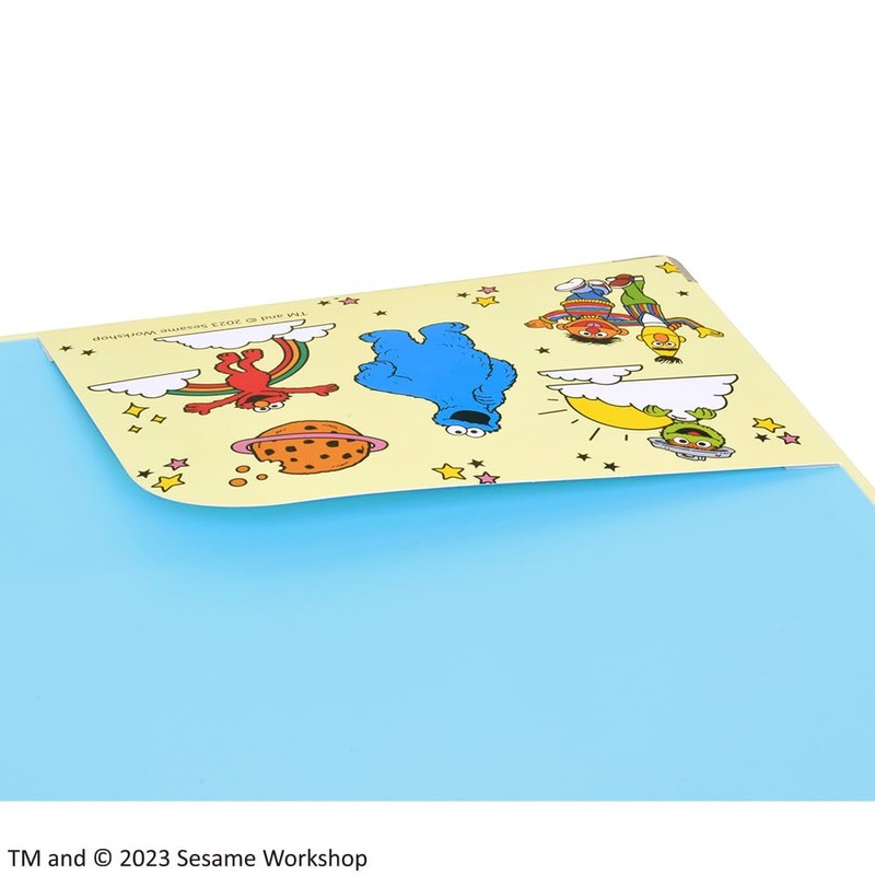 Sesame Street Clipboard, Cream Yellow/Blue [ST-ZSS0007]