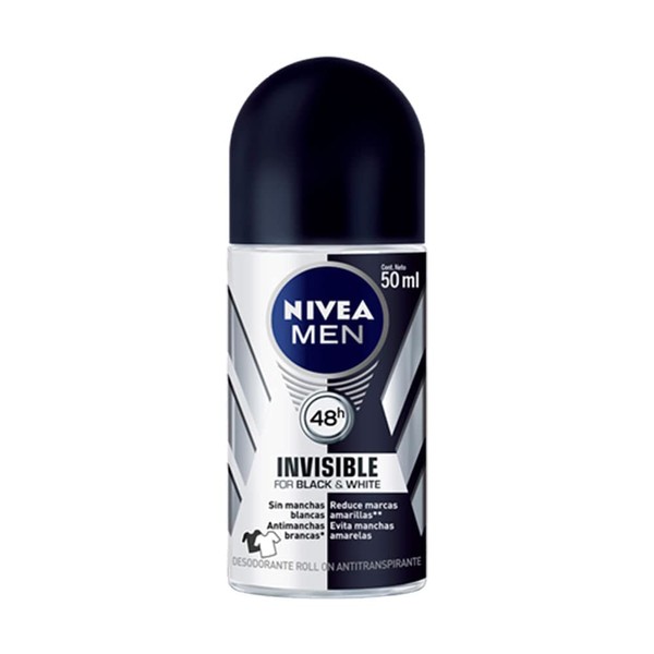 NIVEA Men Brazil Roll-on Deodorant Black & White Invisible Black & White Invisible Invisible 50ml