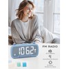 Radio Alarm Clock Besides with Bluetooth Speaker and Night Light,