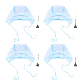 Baluue 14pcs Hair Dyeing Kit with Highlighting Caps Color Caps Brush for Diy Hair Coloring and Crochet Hooks for Home Hairdressing