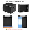 Hleelomi Collapsible File Box with Lid & Plastic Slide -
