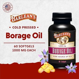 Barlean's Organic Oils Borage Oil, 1000 mg. 60 Count, Bottle