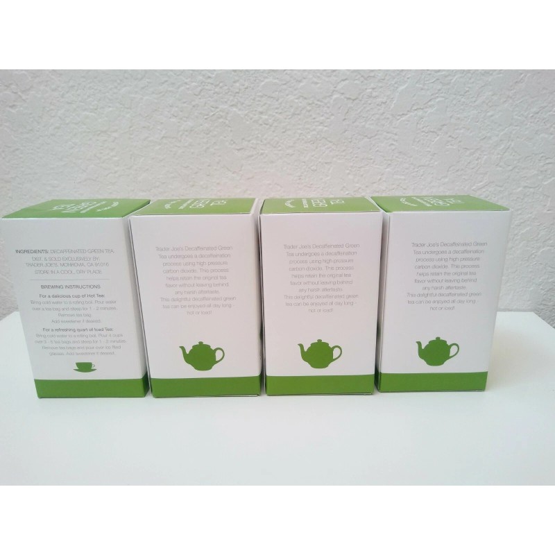Trader Joe's 4 PACK Trader Joe's Decaffeinated Green Tea -