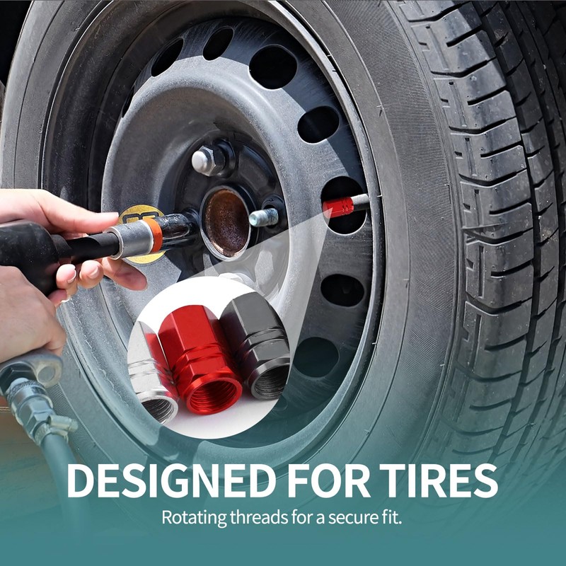 80PCS Valve Stem Caps, Universal Valve Stem Covers, Aluminum Alloy