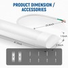 DAKASON 4-Pack 4FT LED Closet Light Fixture, 4-Foot Flush Mount