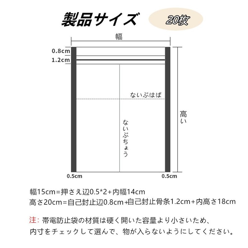 YACHUN Anti-Static Bags, 5.9 x 7.9 inches (15 x 20