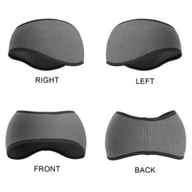 SAVITA 2 Pack Ear Warmers Headband Stretchy Ear Covers Sweatband Ski Winter Headband Earmuff Workout Headbands Moisture Wicking Thermal Sport Headbands for Women Man Girls (Black and Grey)