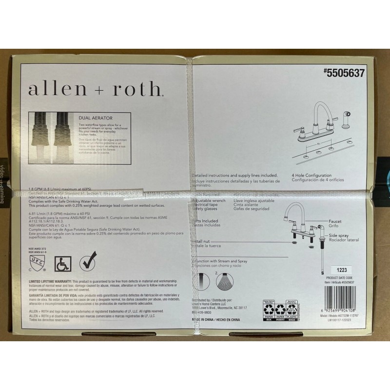 Allen + Roth *NEW* Allen Roth Townley Kitchen Faucet Bronze