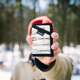 Flowfold RS MINIMALIST CARD HOLDER WALLET Green Sailcloth Travel Card Sleeve, Green Sailcloth