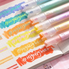 Pack of 6 Glitter Pens, Magic Pens, Double-Sided Highlighters, Easter Gifts Children, Gifts for Girls, Outline Pens, Children's Magic Pens for Easter Crafts, Children, Crafts Girls