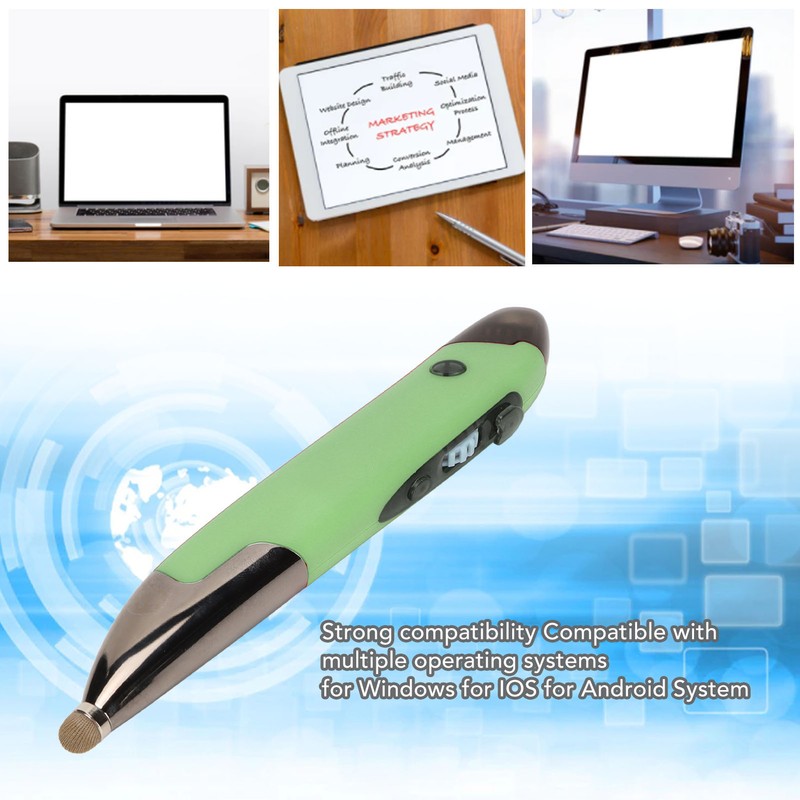 Wireless Pen Mouse Rechargeable Luminous Silent Small Portable Bluetooth 2.4g