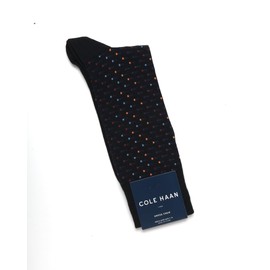 Cole Haan Mens Dress Socks - Lightweight Crew Socks for Men, Soft Long Work Socks for Formal or Casual Wear (Sizes: 7-12), Size 7-12, Navy Block