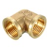 sourcing map Brass Elbow Pipe Fitting 90 Degree 1/2 PT