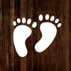 MAGJUCHE Footprint Stencil 6 Inches, Reusable Baby Feet Stencil for