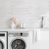Vamos Tile 100-Piece Glossy Dolomite White Peel and Stick Backsplash