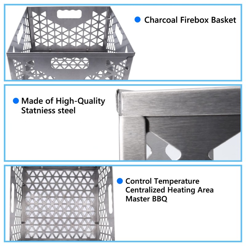 Foedo 12 Inch Charcoal Firebox Basket for Oklahoma Joe's Offset