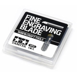 TAMIYA 74162 Engraving Blade 0.25 mm / 2 mm Shaft/Length 25 mm - Model Making Accessories, Craft Tools, Model Building Accessories