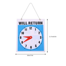 NUOBESTY Will Return Clock Office Hours Sign Open and Closed Board Advertisement Board Display Sign for Shop Store Mall