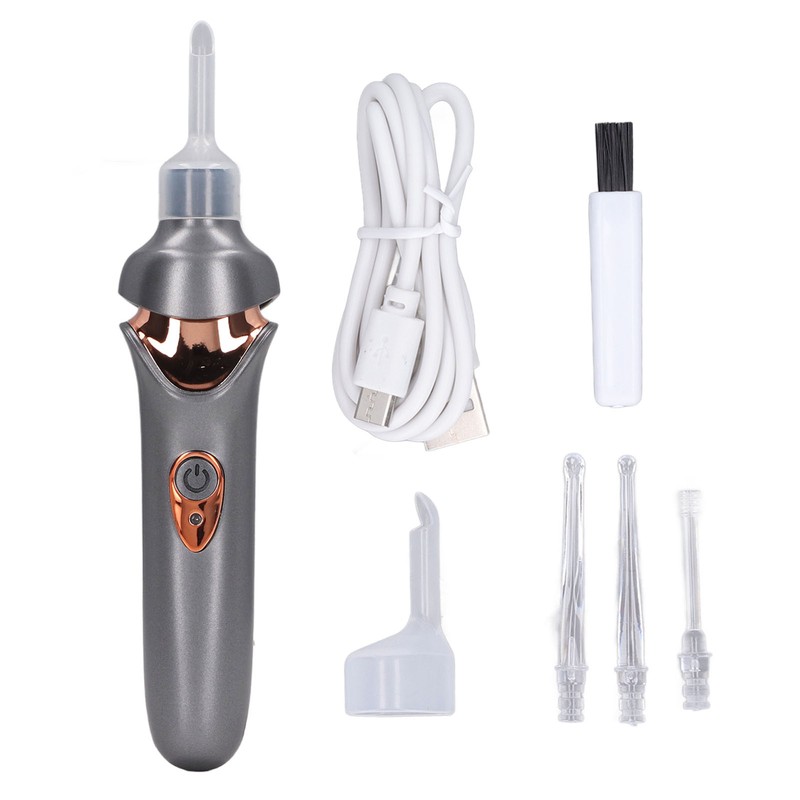 Electric Ear Vacuum Cleaner with LED Light Soft Tip USB
