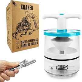 Rotation Handle Bearing Packer, Quick to Refill with Any Grease Gun, Long-Lasting Wheel Bearing Packer with 50-Inch Drop Protection, Precise Center Locator, Fits Bearings Up to 3.5" O.D.