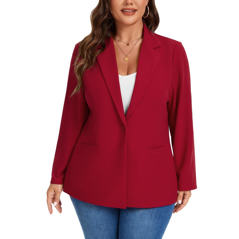 MINTLIMIT Casual Plus Size Blazer Women Long Sleeve Notch Lapel