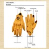 mjmoto Yellow Classic Goat Leather Motorcycle Gloves with Hole Summer