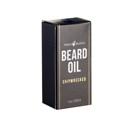 Fresh Beards Shipwrecked Beard Oil - Bay Rum, Clove, and Caribbean Spice Fragrance - Scented Mens Beard and Mustache Oil - Soothing Anti-Itch Moisturizer & Softener for Dandruff Prevention and Healthy Beard Growth