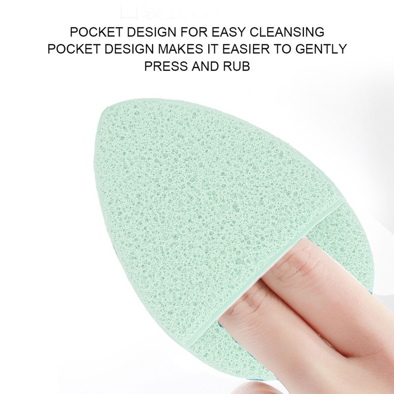 5pcs Makeup Cleaning Puff Hydrophilic Soft Exfoliator Face Cleaning Pad